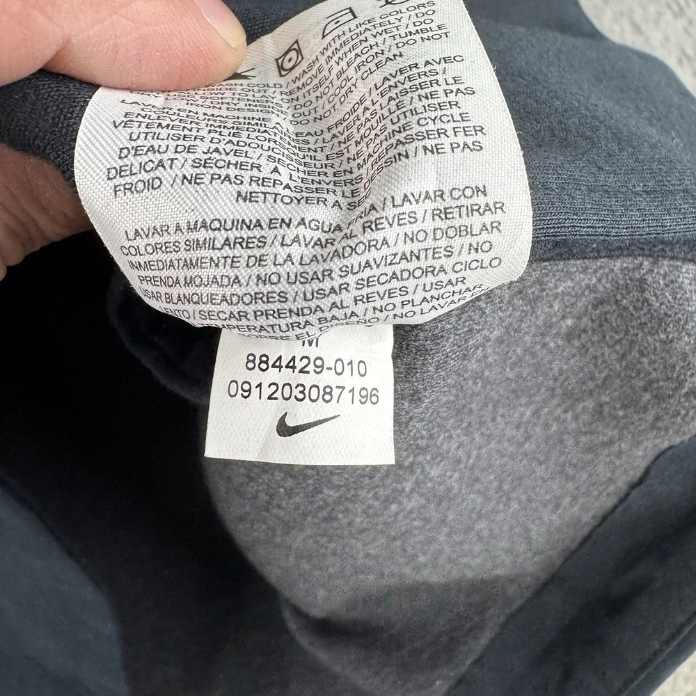 NIKE TECH FLEECE Black Long Water-repellent Wind‎ Proof JACKET 884429 Medium - Picture 6 of 12